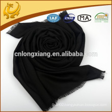 Best Selling Factory Price Woman Black Long Wool Scarf